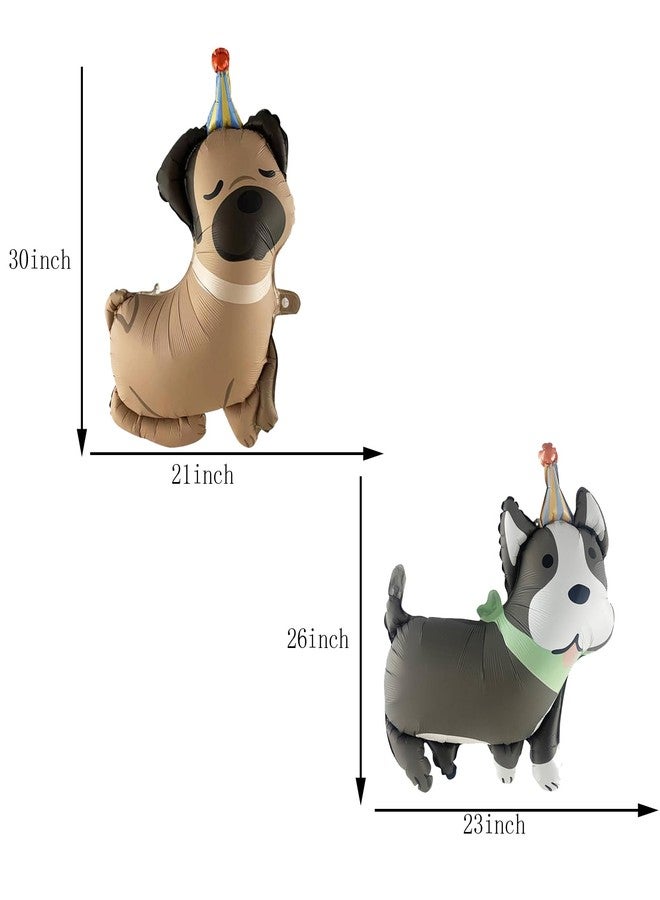 DYT 4PCS Dog Mylar Balloons Set Paw Print Foil Balloons Dog Character Party Decorations Paw Party Balloons for Pets Dog Birthday Party Decoration - Image 2
